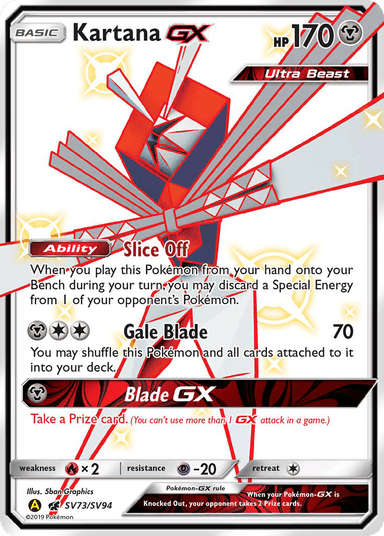 Carta Kartana-GX SV73/94 do set Hidden Fates Shiny Vault — Pokémon TCG | Bynx