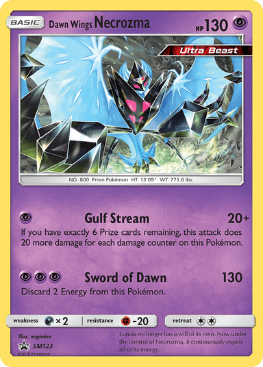 Carta Dawn Wings Necrozma SM123/248 do set SM Black Star Promos — Pokémon TCG | Bynx