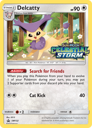 Carta Delcatty SM132/248 do set SM Black Star Promos — Pokémon TCG | Bynx