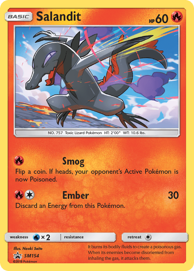 Carta Salandit SM154/248 do set SM Black Star Promos — Pokémon TCG | Bynx