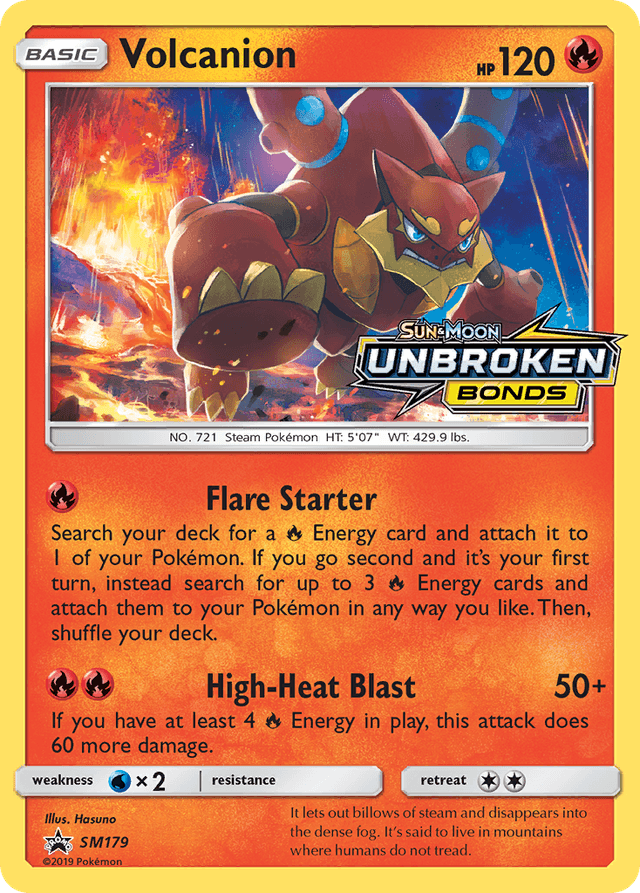 Carta Volcanion SM179/248 do set SM Black Star Promos — Pokémon TCG | Bynx