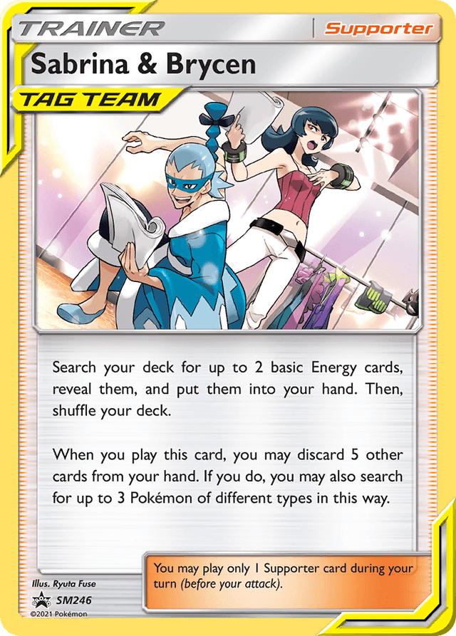 Carta Sabrina & Brycen SM246/248 do set SM Black Star Promos — Pokémon TCG | Bynx