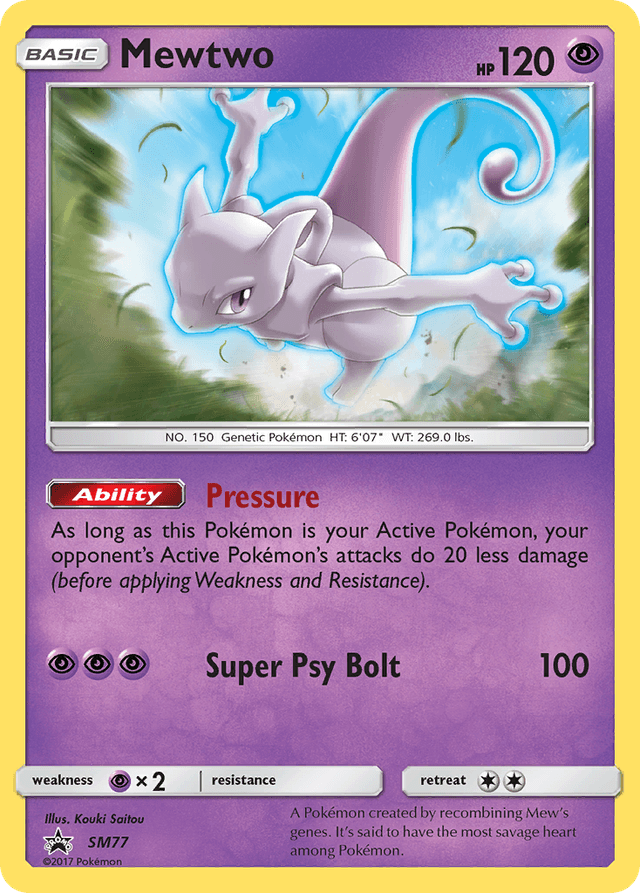 Carta Mewtwo SM77/248 do set SM Black Star Promos — Pokémon TCG | Bynx