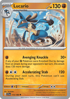 Lucario 114 — Scarlet & Violet