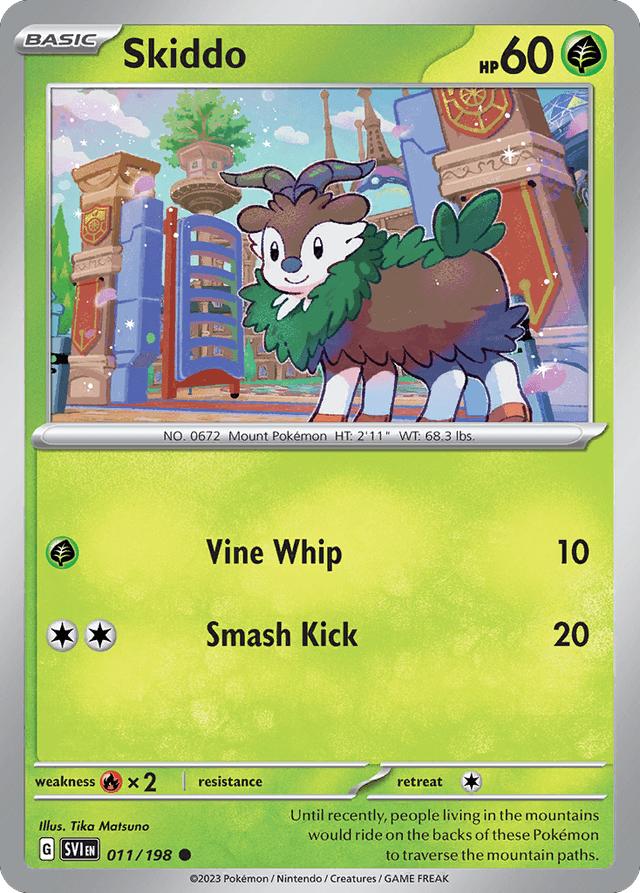 Carta Skiddo 11/198 do set Scarlet & Violet — Pokémon TCG | Bynx