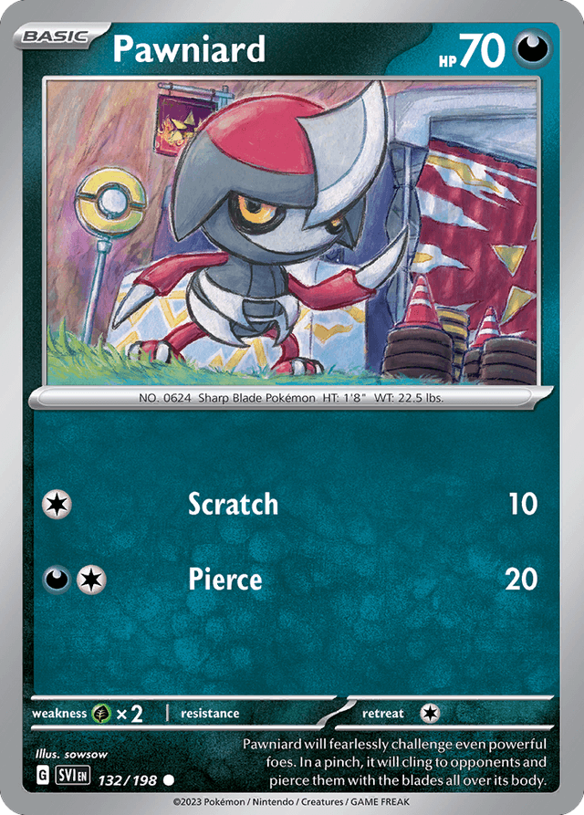 Carta Pawniard 132/198 do set Scarlet & Violet — Pokémon TCG | Bynx