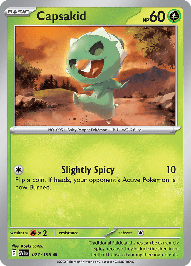 Carta Capsakid 27/198 do set Scarlet & Violet — Pokémon TCG | Bynx