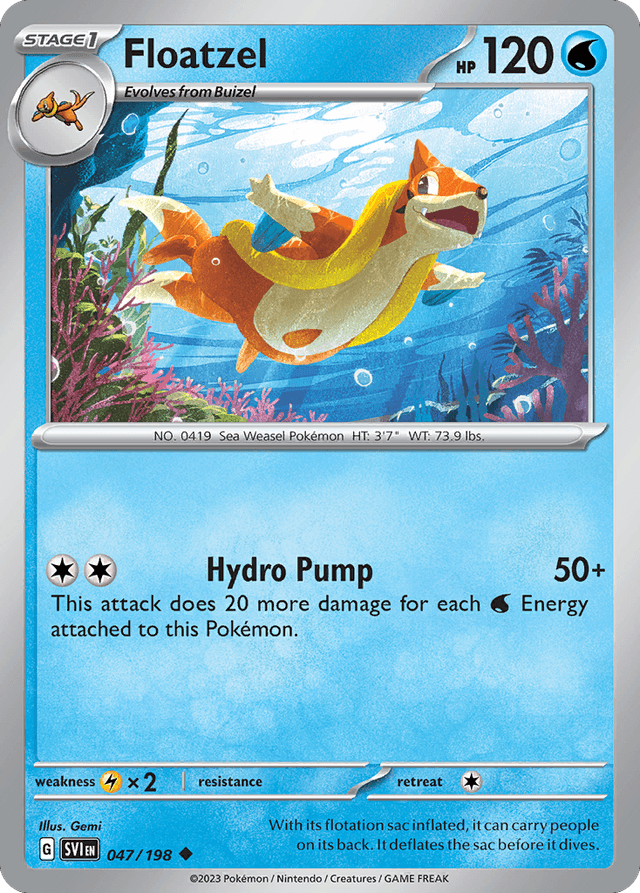 Carta Floatzel 47/198 do set Scarlet & Violet — Pokémon TCG | Bynx
