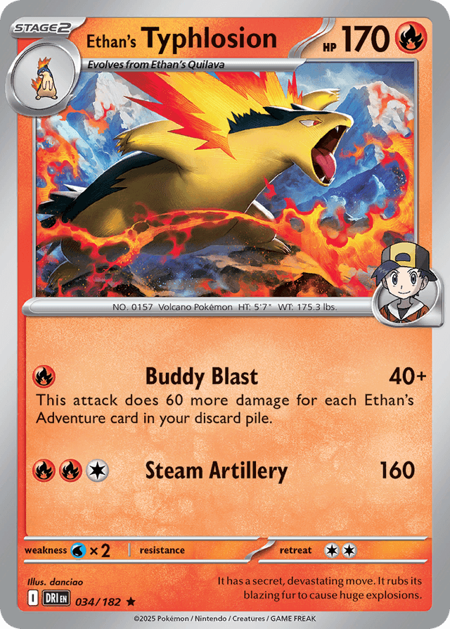 Carta Ethan's Typhlosion 34/182 do set Destined Rivals — Pokémon TCG | Bynx
