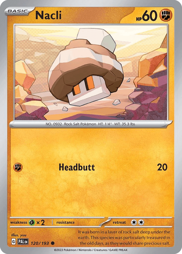 Carta Nacli 120/193 do set Paldea Evolved — Pokémon TCG | Bynx