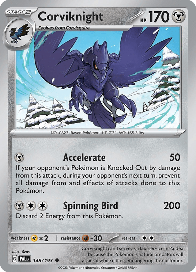 Carta Corviknight 148/193 do set Paldea Evolved — Pokémon TCG | Bynx