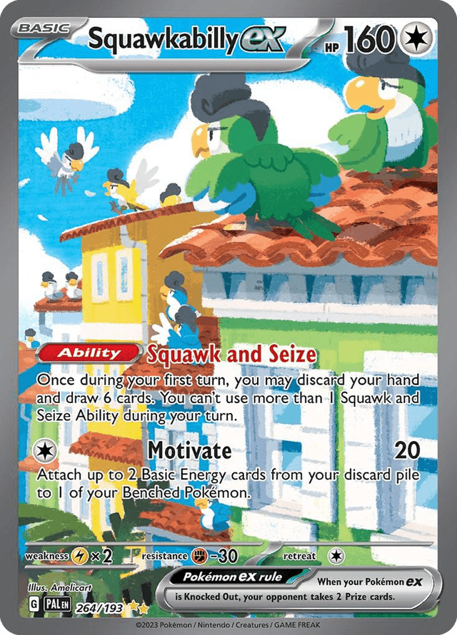 Carta Squawkabilly ex 264/193 do set Paldea Evolved — Pokémon TCG | Bynx