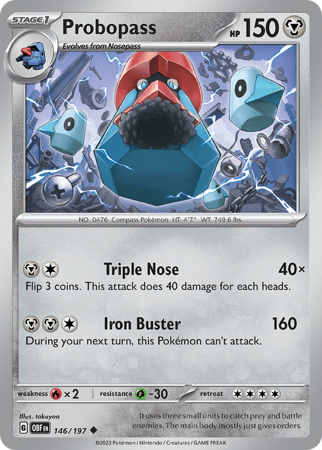 Carta Probopass 146/197 do set Obsidian Flames — Pokémon TCG | Bynx