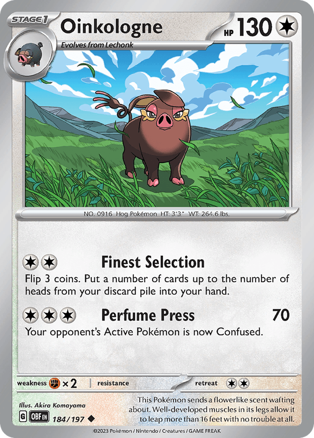 Carta Oinkologne 184/197 do set Obsidian Flames — Pokémon TCG | Bynx