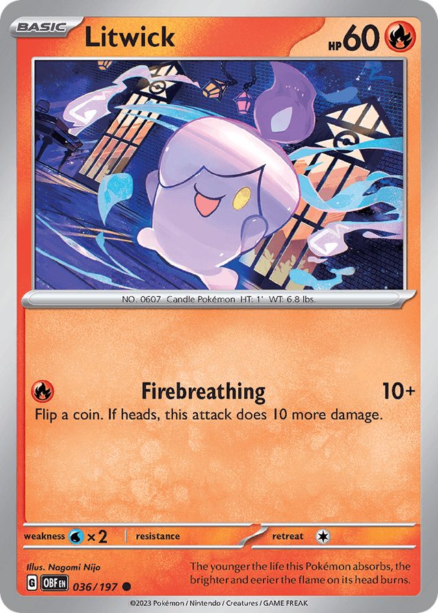Carta Litwick 36/197 do set Obsidian Flames — Pokémon TCG | Bynx