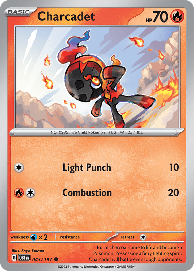 Carta Charcadet 43/197 do set Obsidian Flames — Pokémon TCG | Bynx