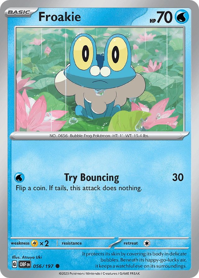 Carta Froakie 56/197 do set Obsidian Flames — Pokémon TCG | Bynx