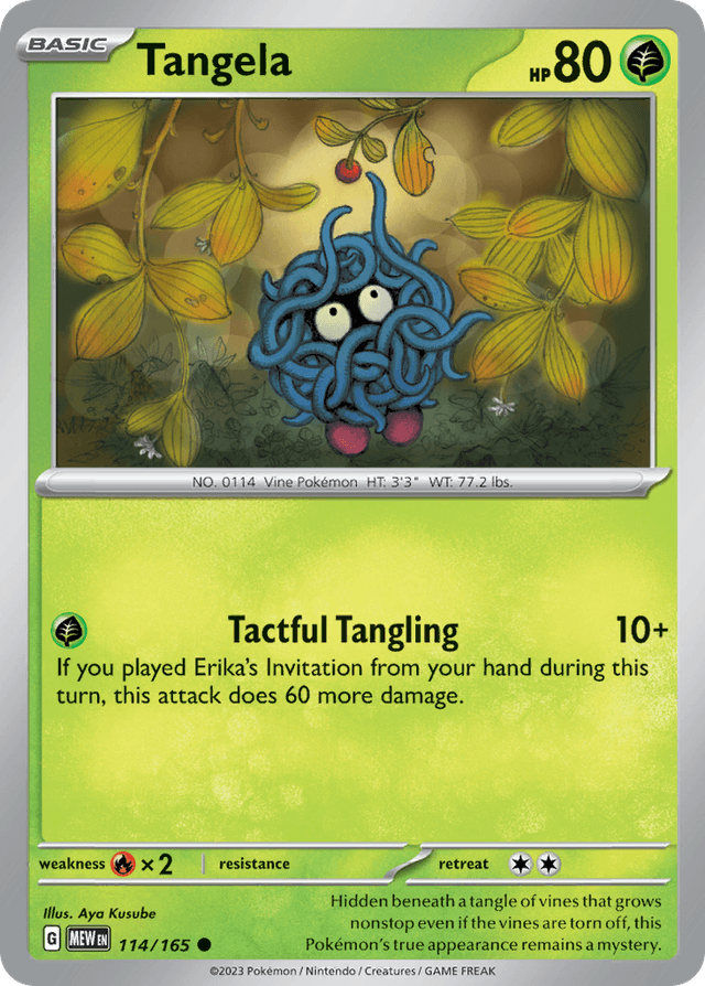 Carta Tangela 114/165 do set 151 — Pokémon TCG | Bynx