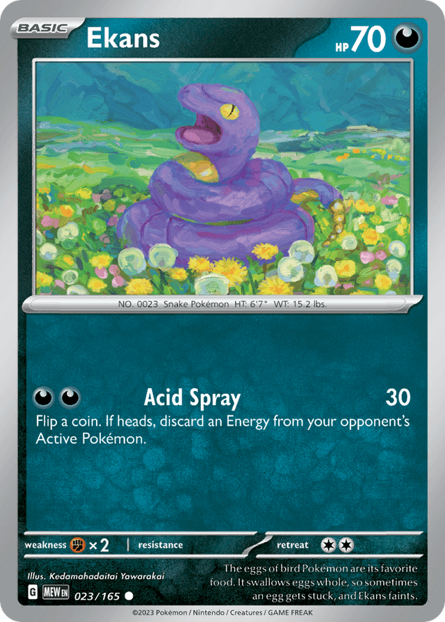 Carta Ekans 23/165 do set 151 — Pokémon TCG | Bynx