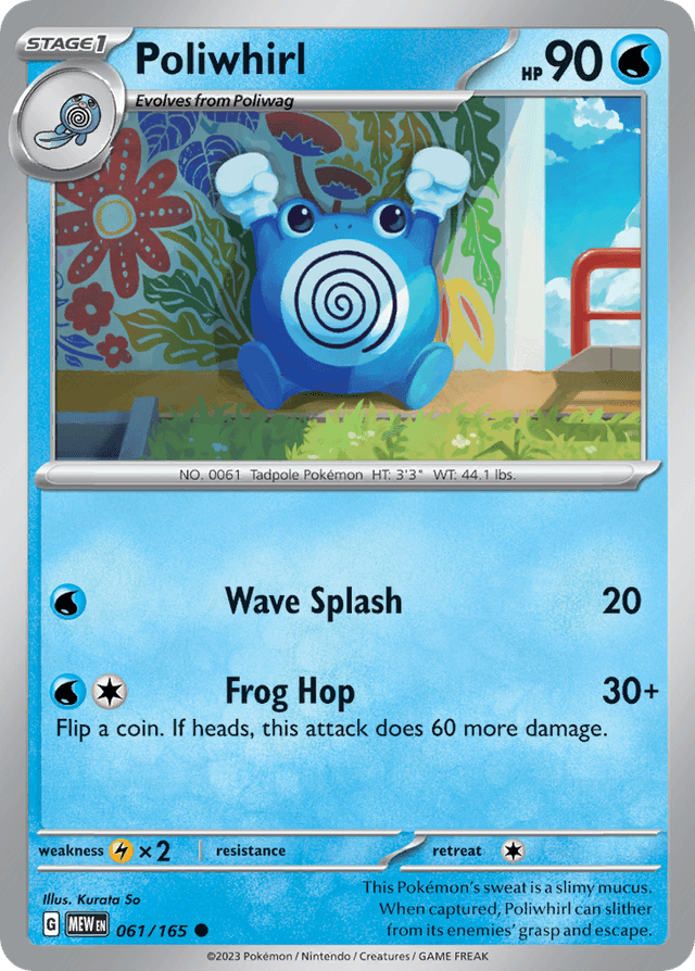 Carta Poliwhirl 61/165 do set 151 — Pokémon TCG | Bynx