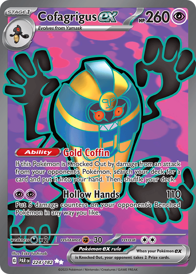 Carta Cofagrigus ex 224/182 do set Paradox Rift — Pokémon TCG | Bynx