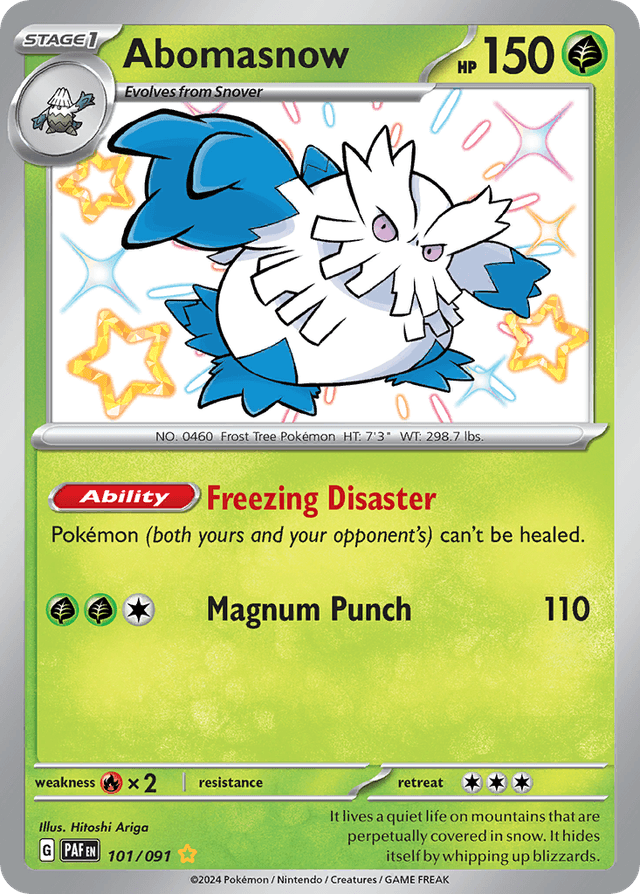 Carta Abomasnow 101/91 do set Paldean Fates — Pokémon TCG | Bynx