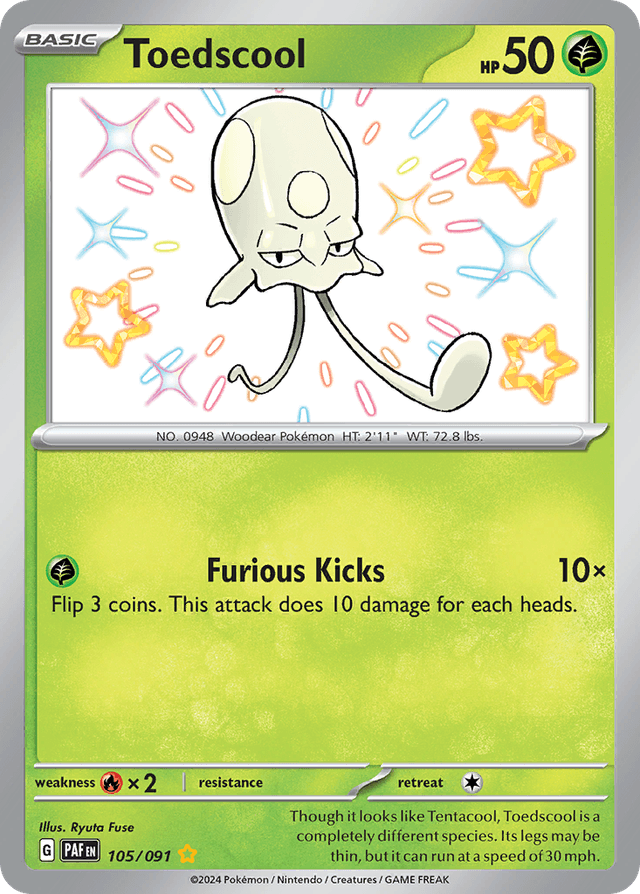 Carta Toedscool 105/91 do set Paldean Fates — Pokémon TCG | Bynx