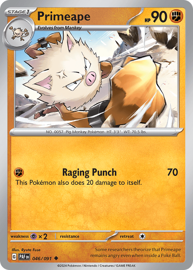 Carta Primeape 46/91 do set Paldean Fates — Pokémon TCG | Bynx