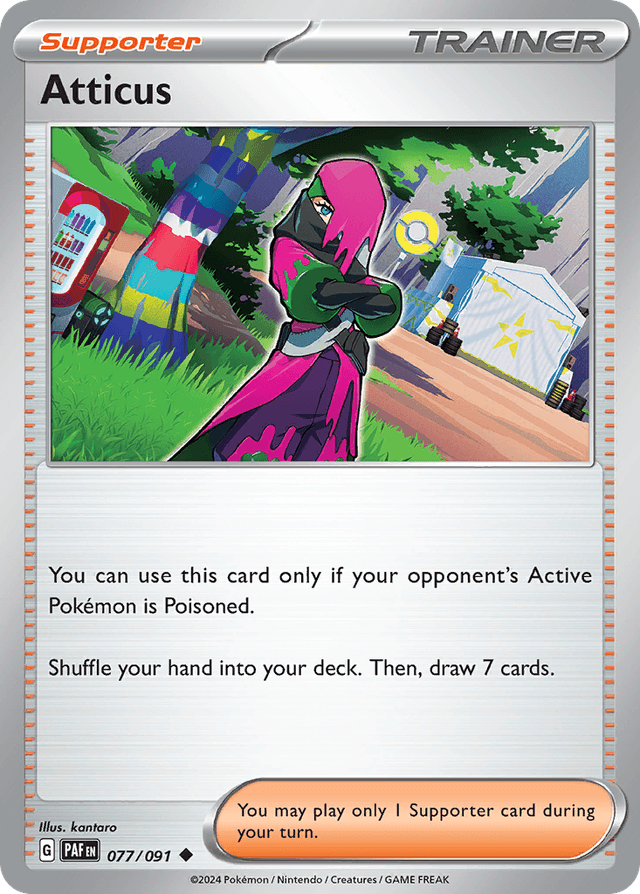 Carta Atticus 77/91 do set Paldean Fates — Pokémon TCG | Bynx