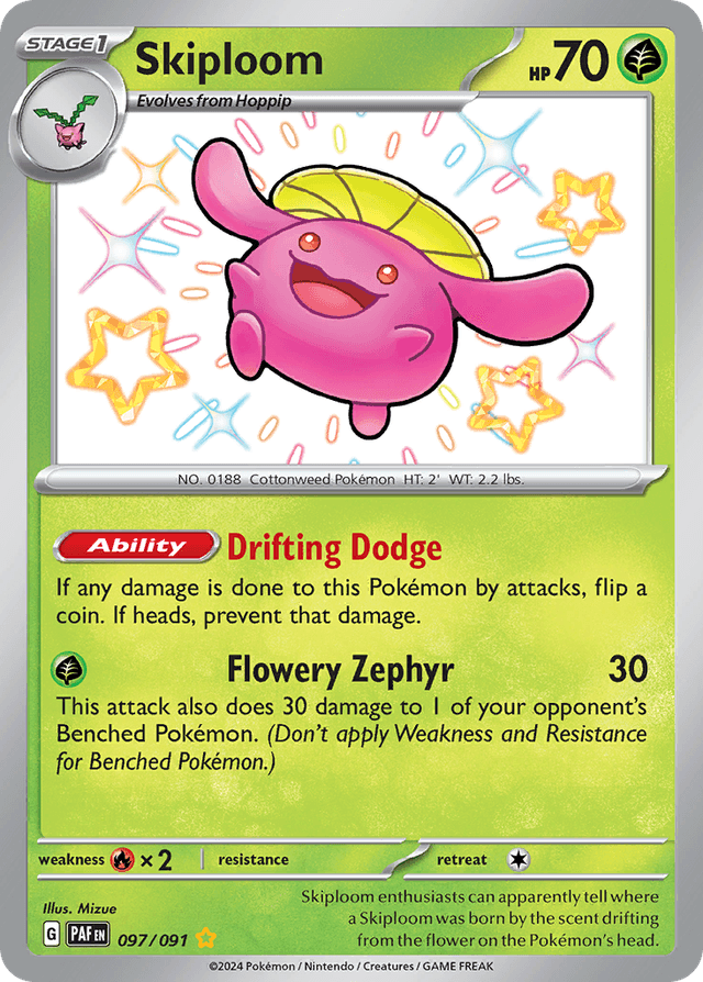 Carta Skiploom 97/91 do set Paldean Fates — Pokémon TCG | Bynx