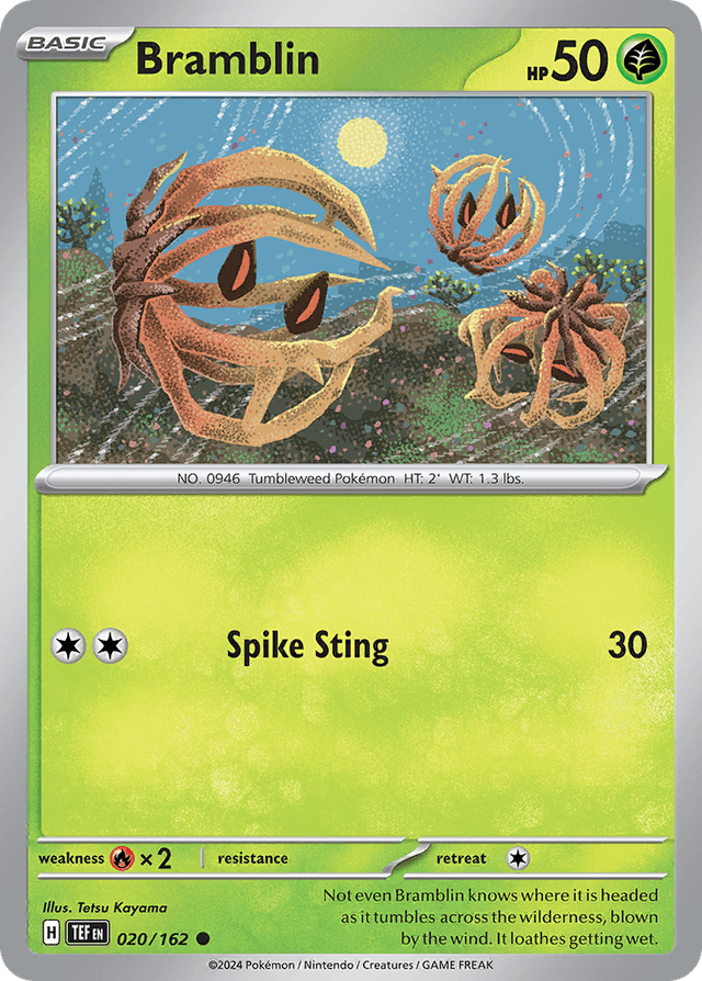 Carta Bramblin 20/162 do set Temporal Forces — Pokémon TCG | Bynx
