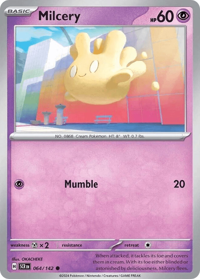 Carta Milcery 64/142 do set Stellar Crown — Pokémon TCG | Bynx