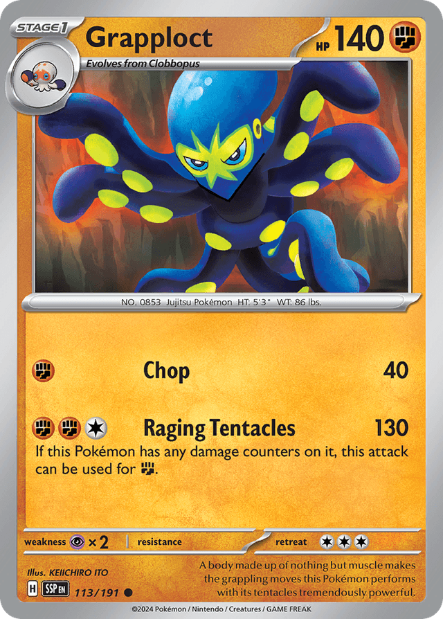Carta Grapploct 113/191 do set Surging Sparks — Pokémon TCG | Bynx