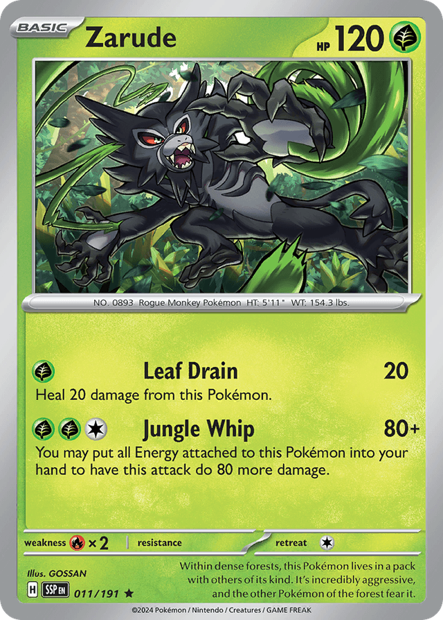 Carta Zarude 11/191 do set Surging Sparks — Pokémon TCG | Bynx