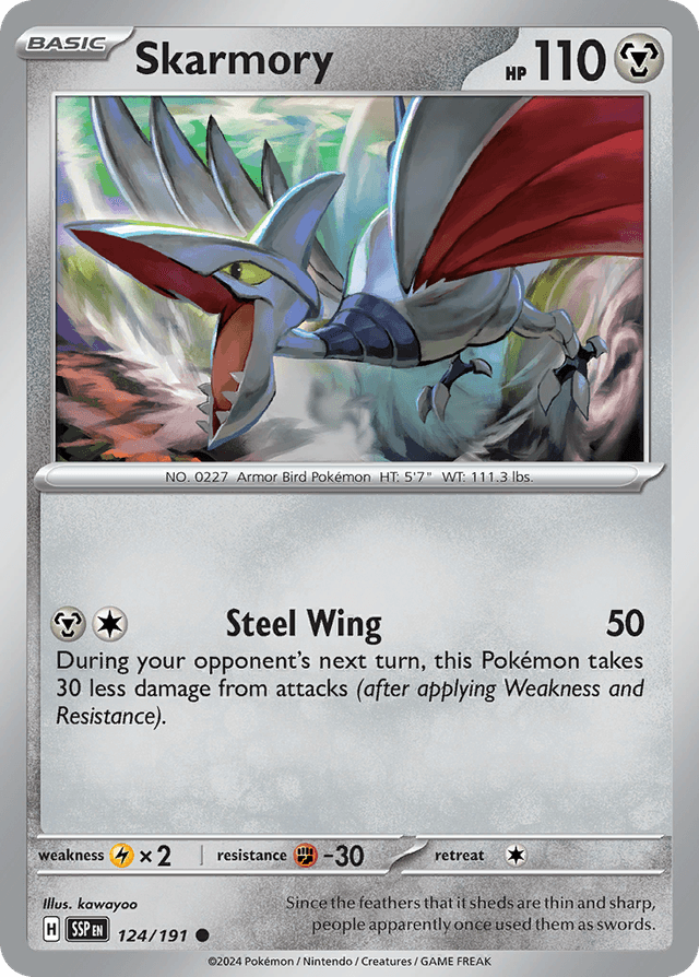 Carta Skarmory 124/191 do set Surging Sparks — Pokémon TCG | Bynx