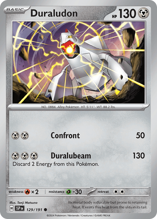 Carta Duraludon 129/191 do set Surging Sparks — Pokémon TCG | Bynx