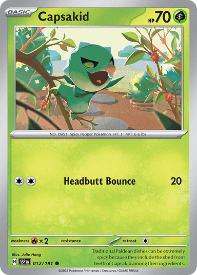 Carta Capsakid 12/191 do set Surging Sparks — Pokémon TCG | Bynx