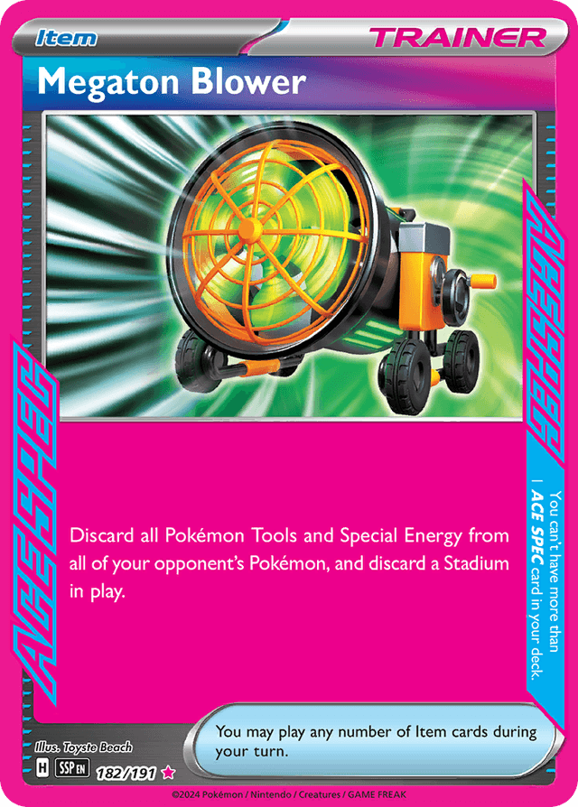 Carta Megaton Blower 182/191 do set Surging Sparks — Pokémon TCG | Bynx