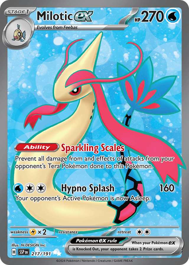 Carta Milotic ex 217/191 do set Surging Sparks — Pokémon TCG | Bynx