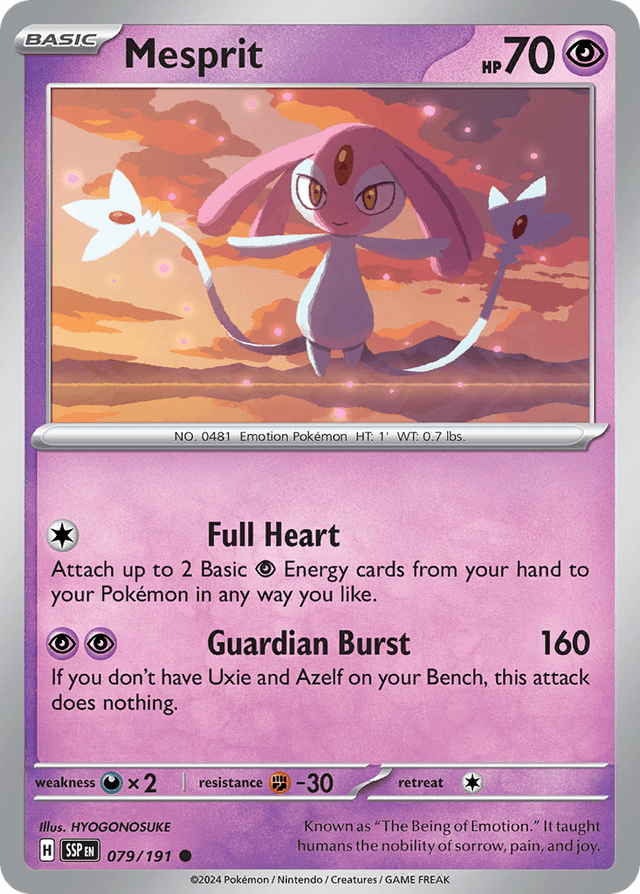 Carta Mesprit 79/191 do set Surging Sparks — Pokémon TCG | Bynx