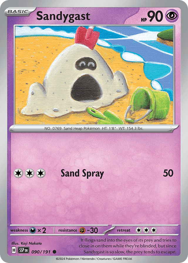Carta Sandygast 90/191 do set Surging Sparks — Pokémon TCG | Bynx