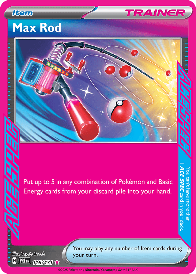 Carta Max Rod 116/131 do set Prismatic Evolutions — Pokémon TCG | Bynx