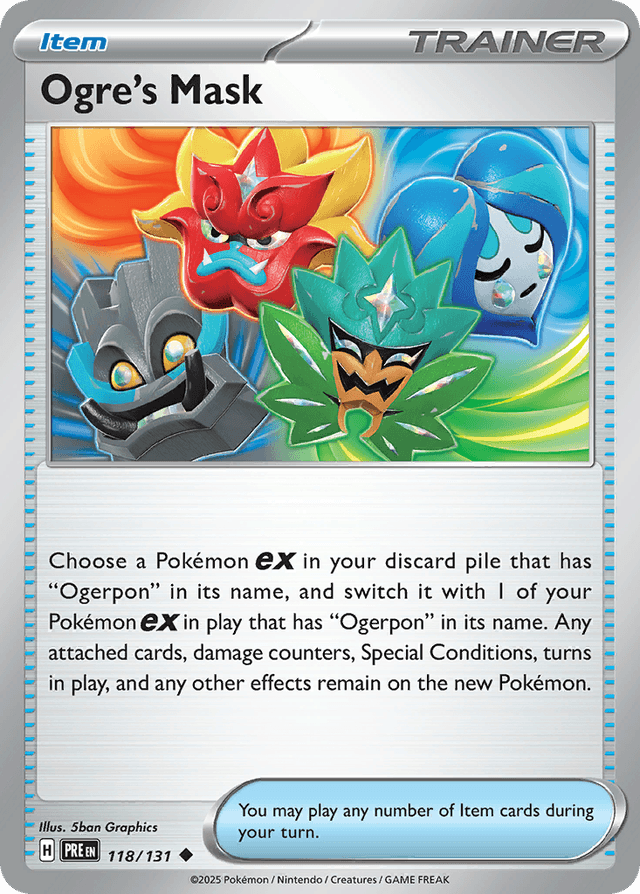 Carta Ogre's Mask 118/131 do set Prismatic Evolutions — Pokémon TCG | Bynx