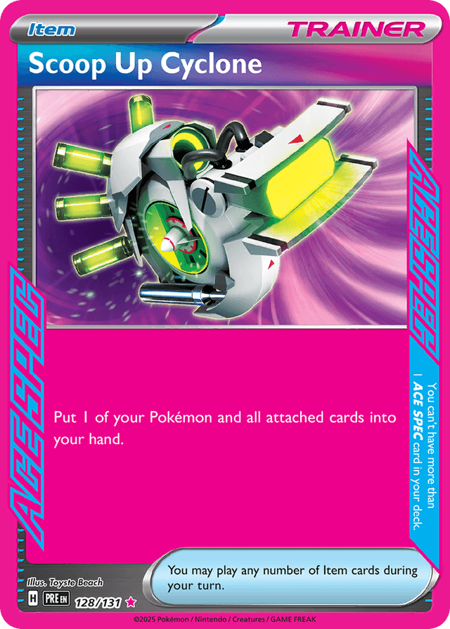 Carta Scoop Up Cyclone 128/131 do set Prismatic Evolutions — Pokémon TCG | Bynx