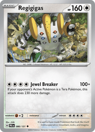 Carta Regigigas 86/131 do set Prismatic Evolutions — Pokémon TCG | Bynx