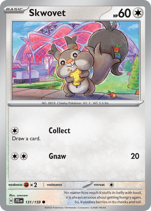 Carta Skwovet 131/159 do set Journey Together — Pokémon TCG | Bynx