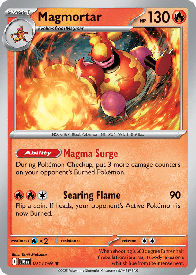 Carta Magmortar 21/159 do set Journey Together — Pokémon TCG | Bynx