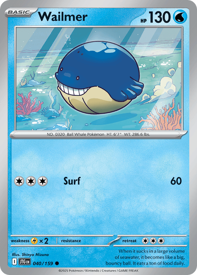 Carta Wailmer 40/159 do set Journey Together — Pokémon TCG | Bynx