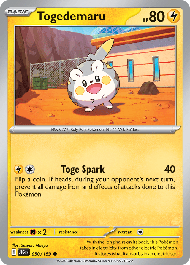 Carta Togedemaru 50/159 do set Journey Together — Pokémon TCG | Bynx