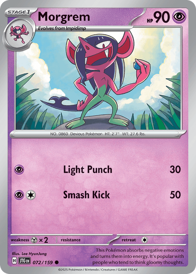 Carta Morgrem 72/159 do set Journey Together — Pokémon TCG | Bynx